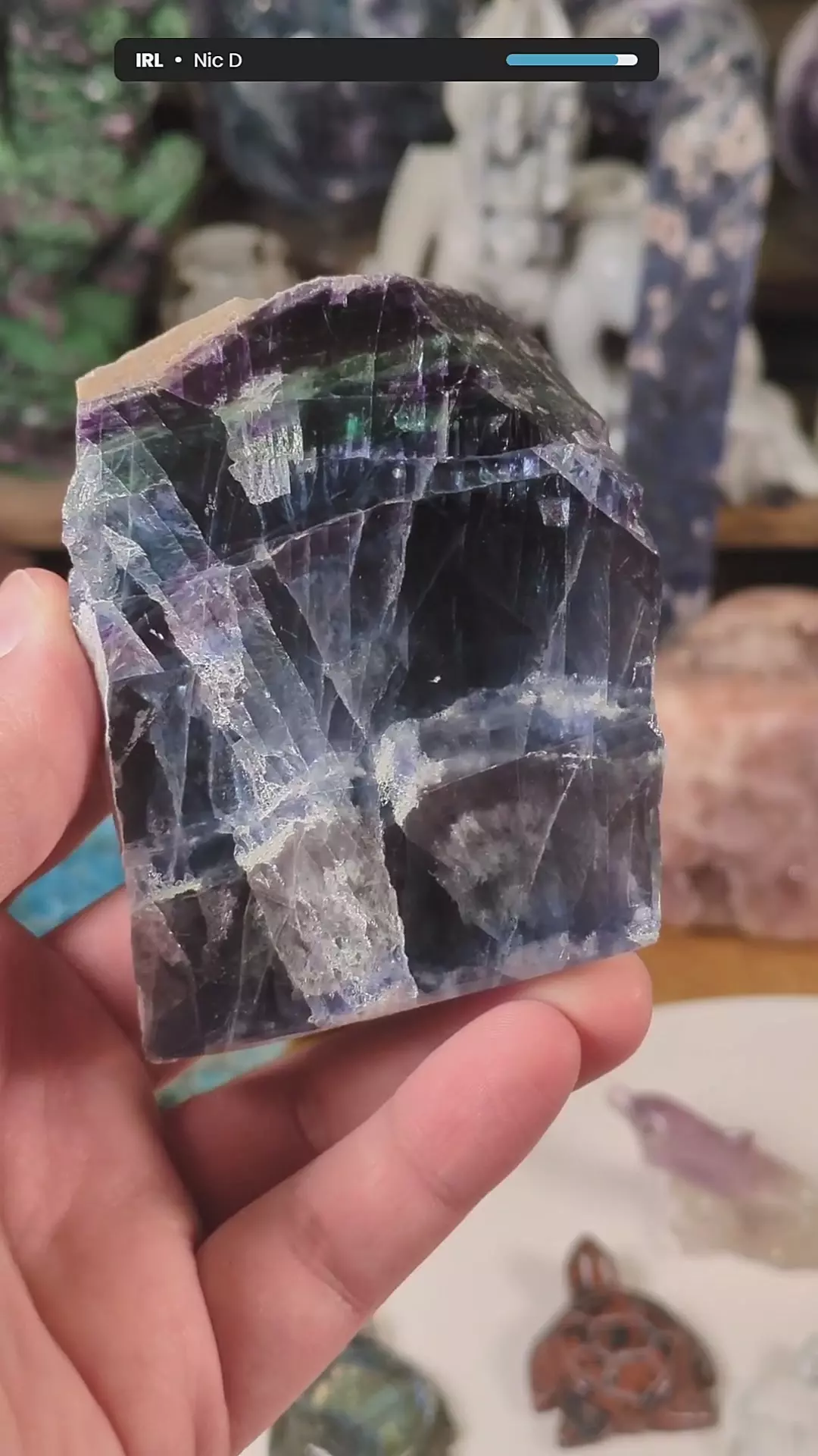 Rainbow Fluorite Cut Base ~543 Grams (1.2 Pounds) Was $24 thumbnail
