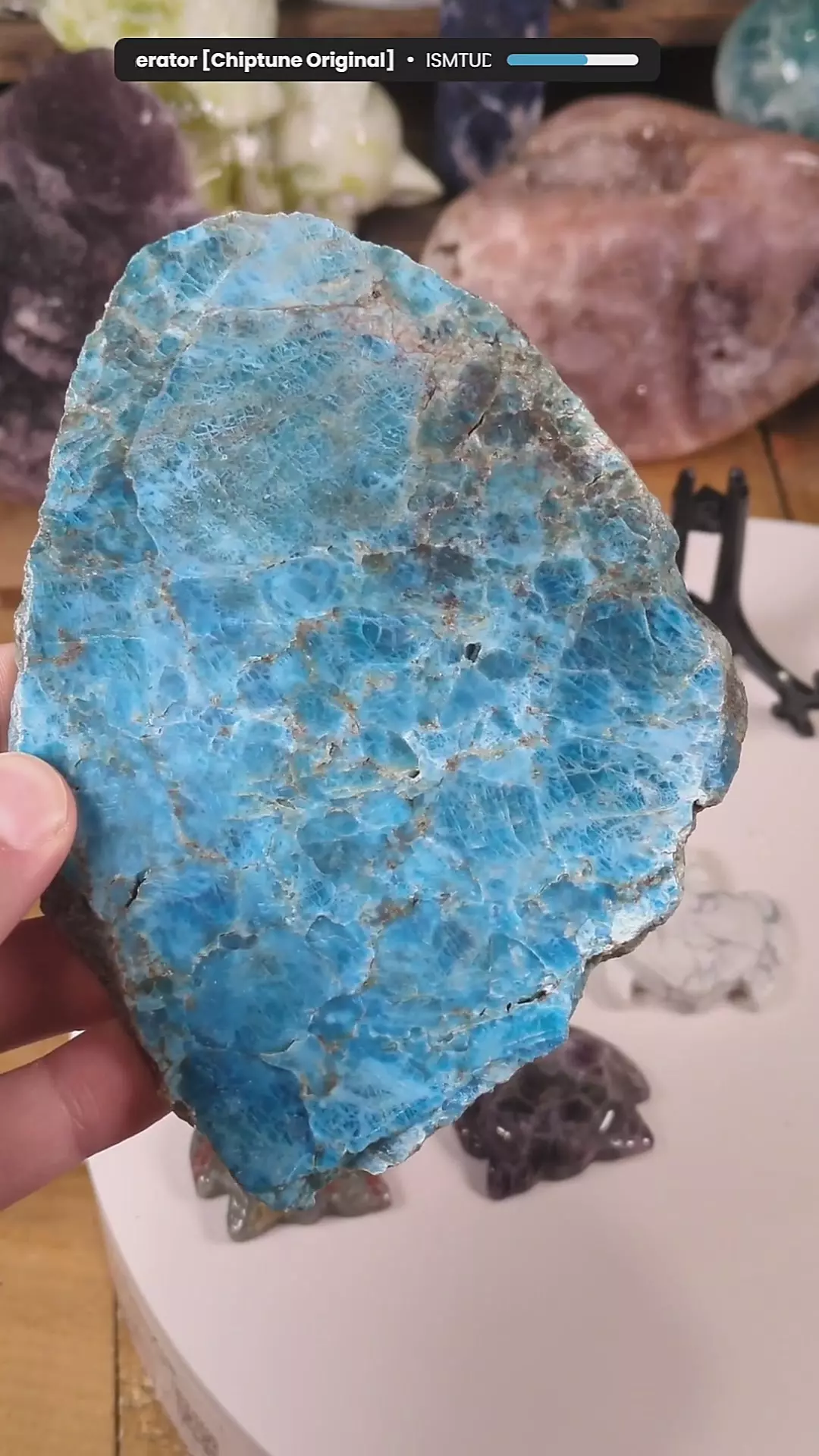 Blue Apatite Slab ~316 Grams (0.7 Pounds) thumbnail
