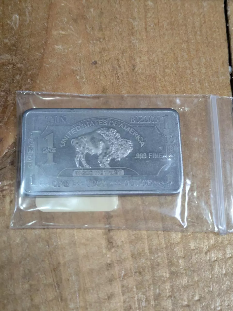 (1) Buffalo 1 Ozt Tin Bar thumbnail