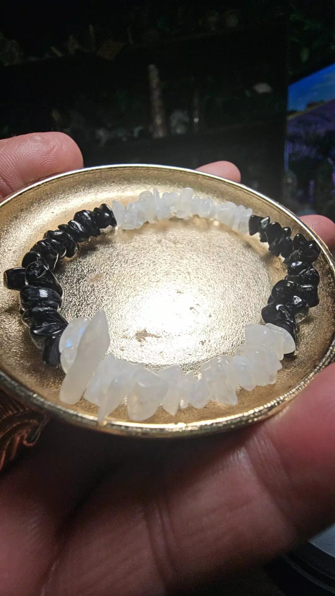 Moonstone and Black Tourmaline Bracelet thumbnail