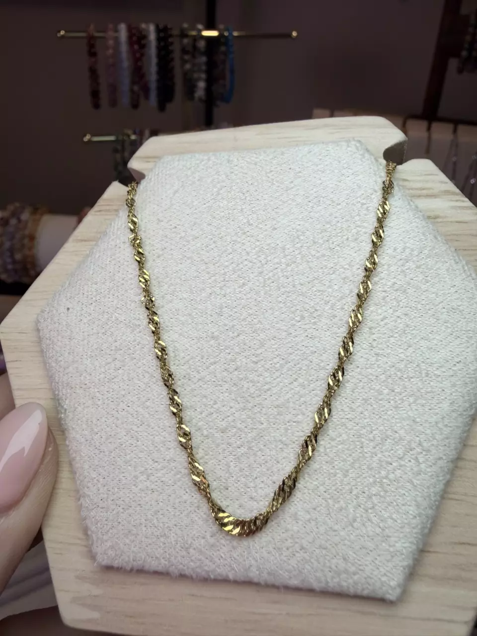 19 inch stainless steel gold plated GOLD chain thumbnail
