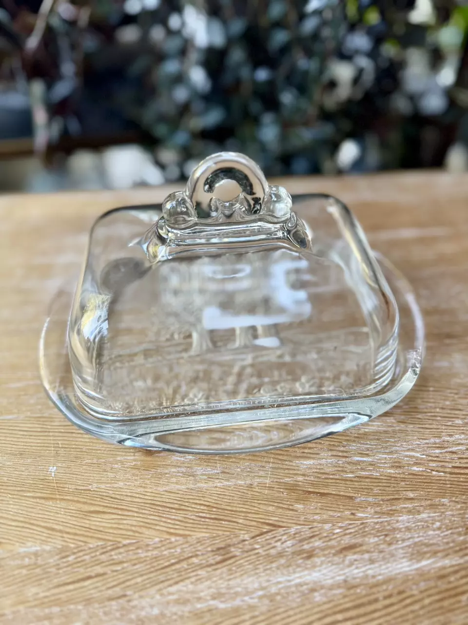German glass butter dish thumbnail