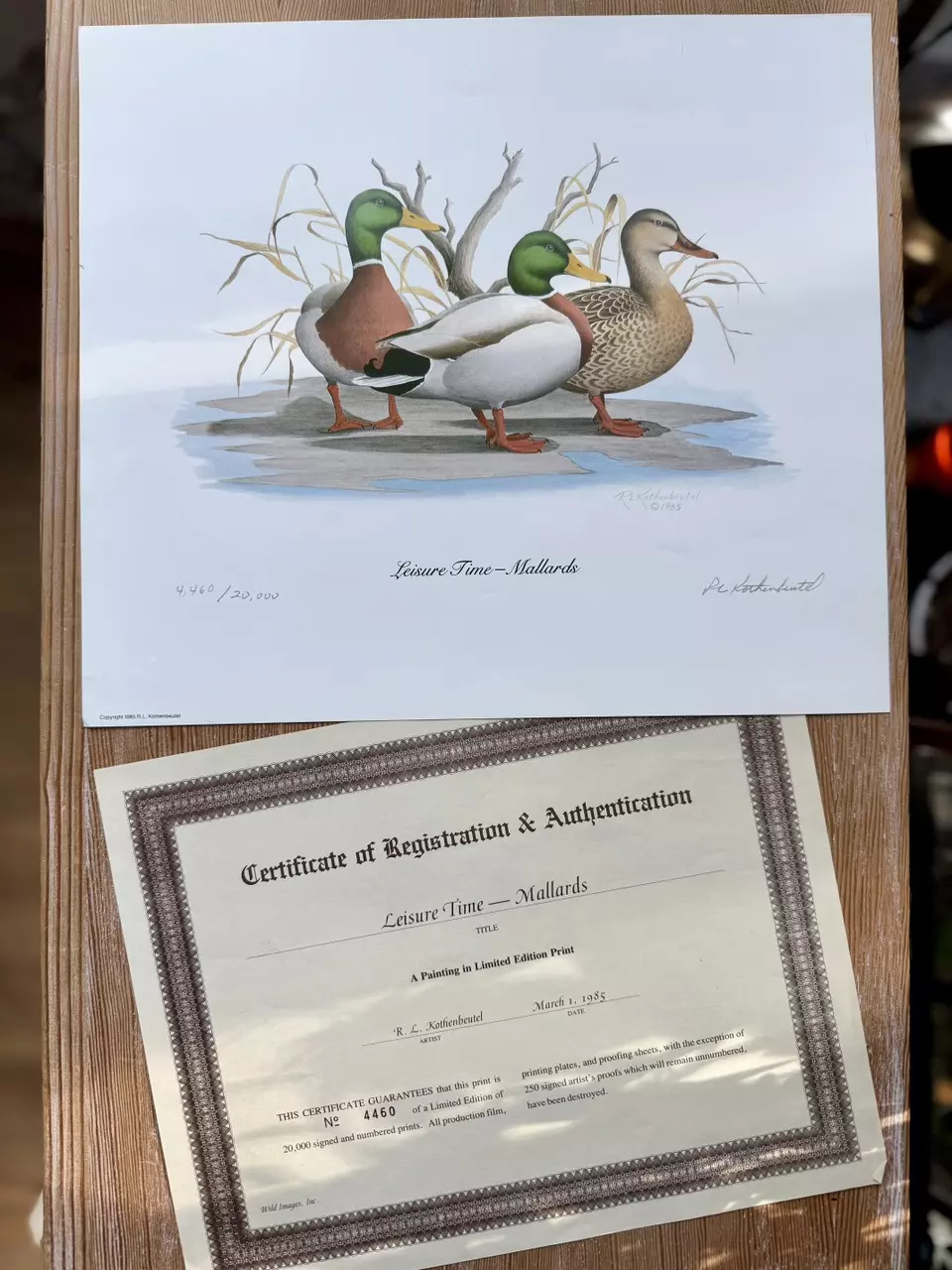 Litho reprint “Leisure Time Mallards” thumbnail
