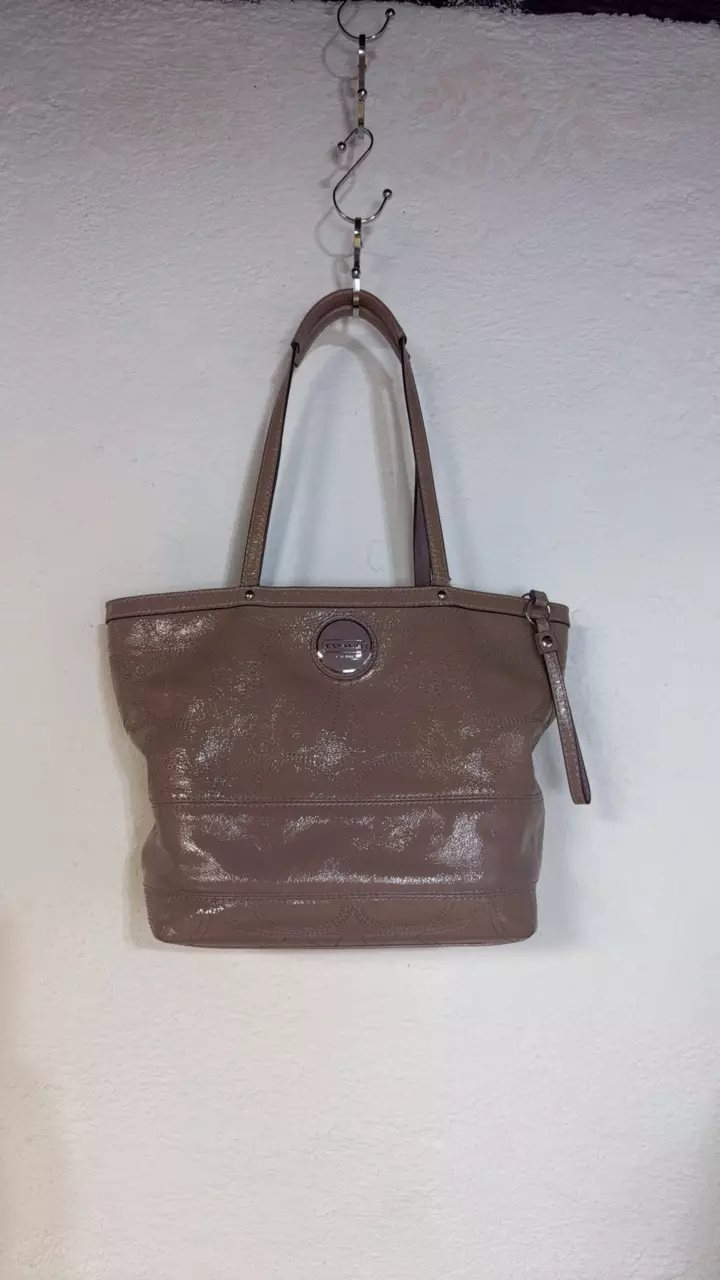Coach Patent Leather Stitched C Tote thumbnail