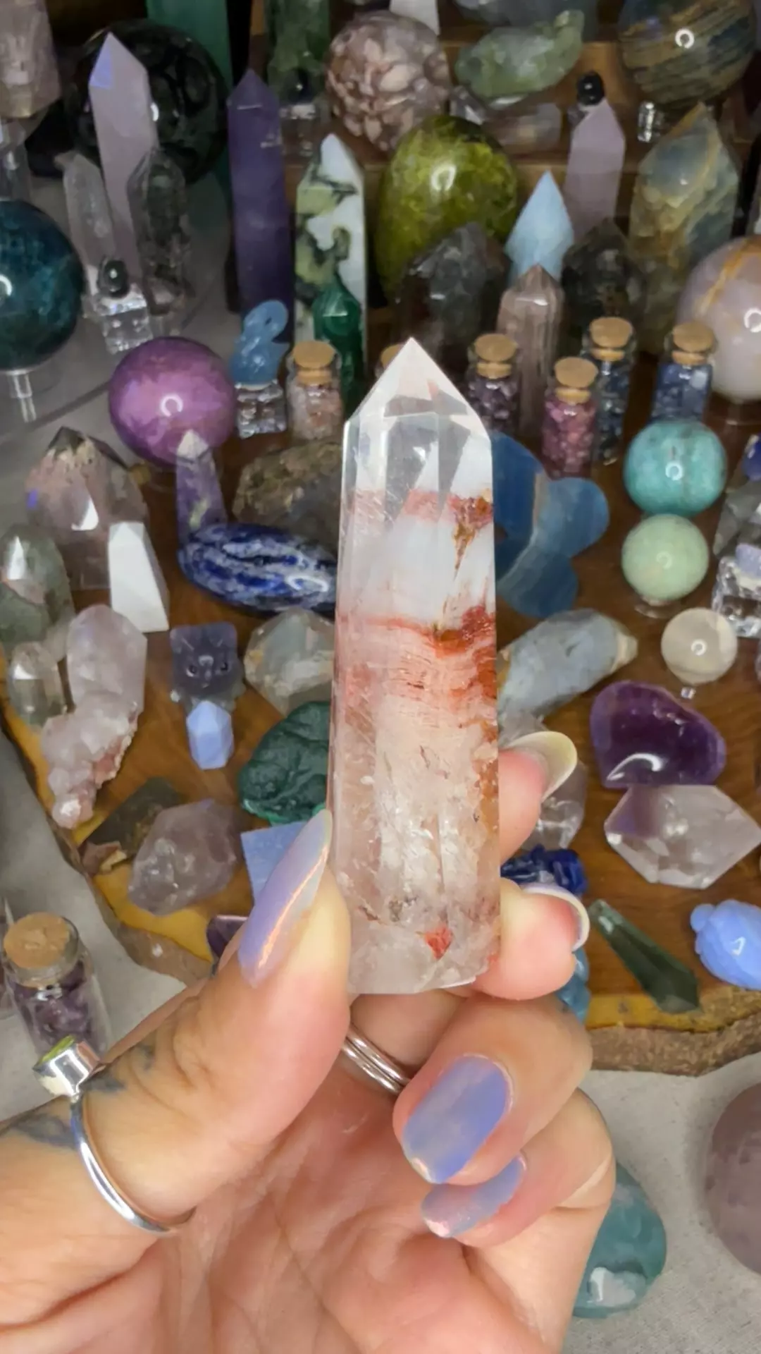 Pinky red & white garden tower 50p thumbnail