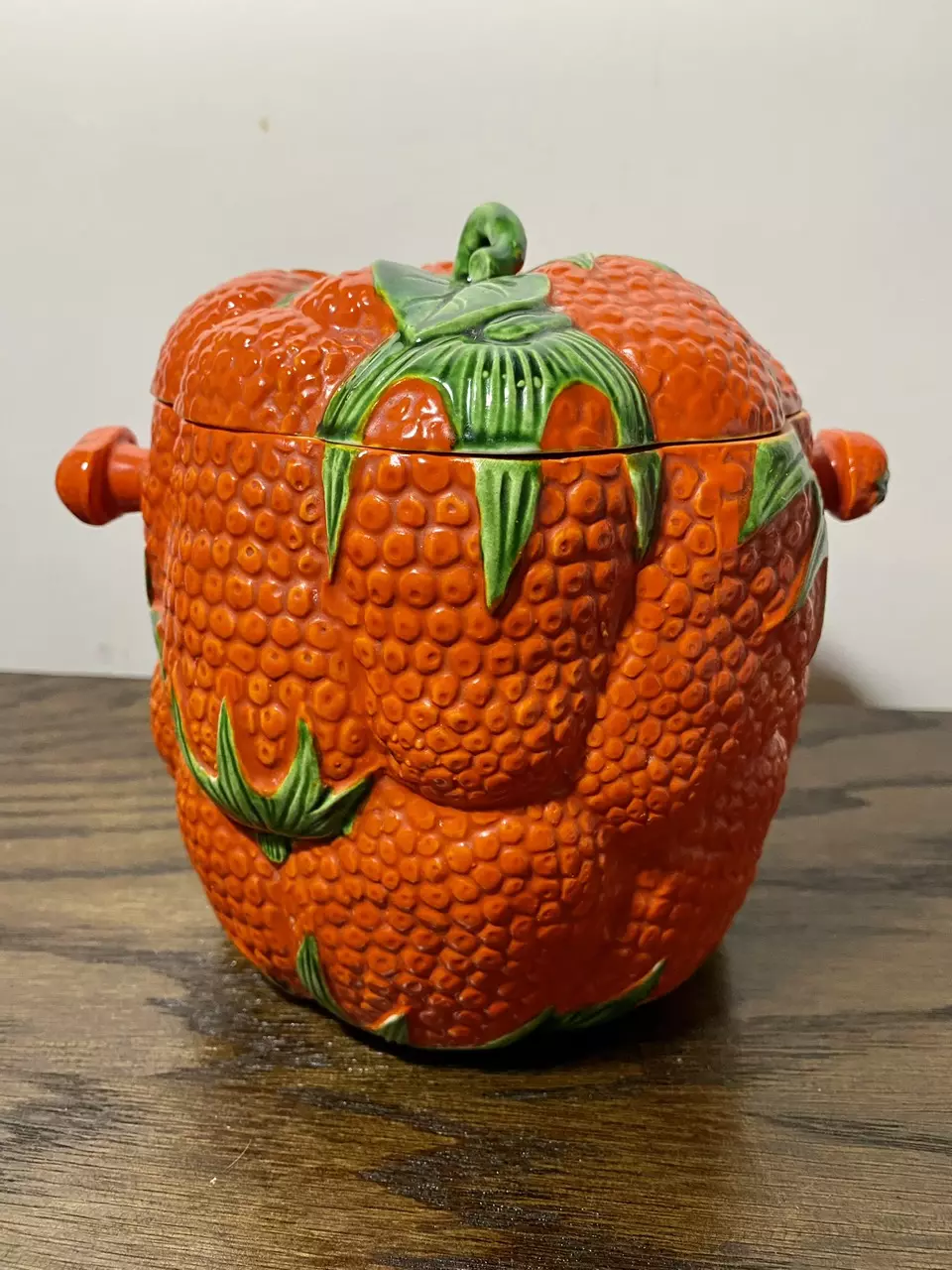 Antique Strawberry Biscuit Jar thumbnail