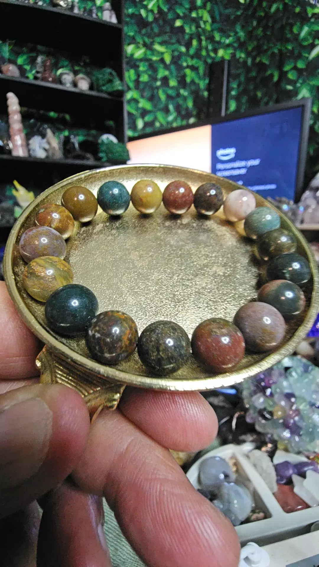 Indonesian Jasper  10mm Bead Bracelet thumbnail