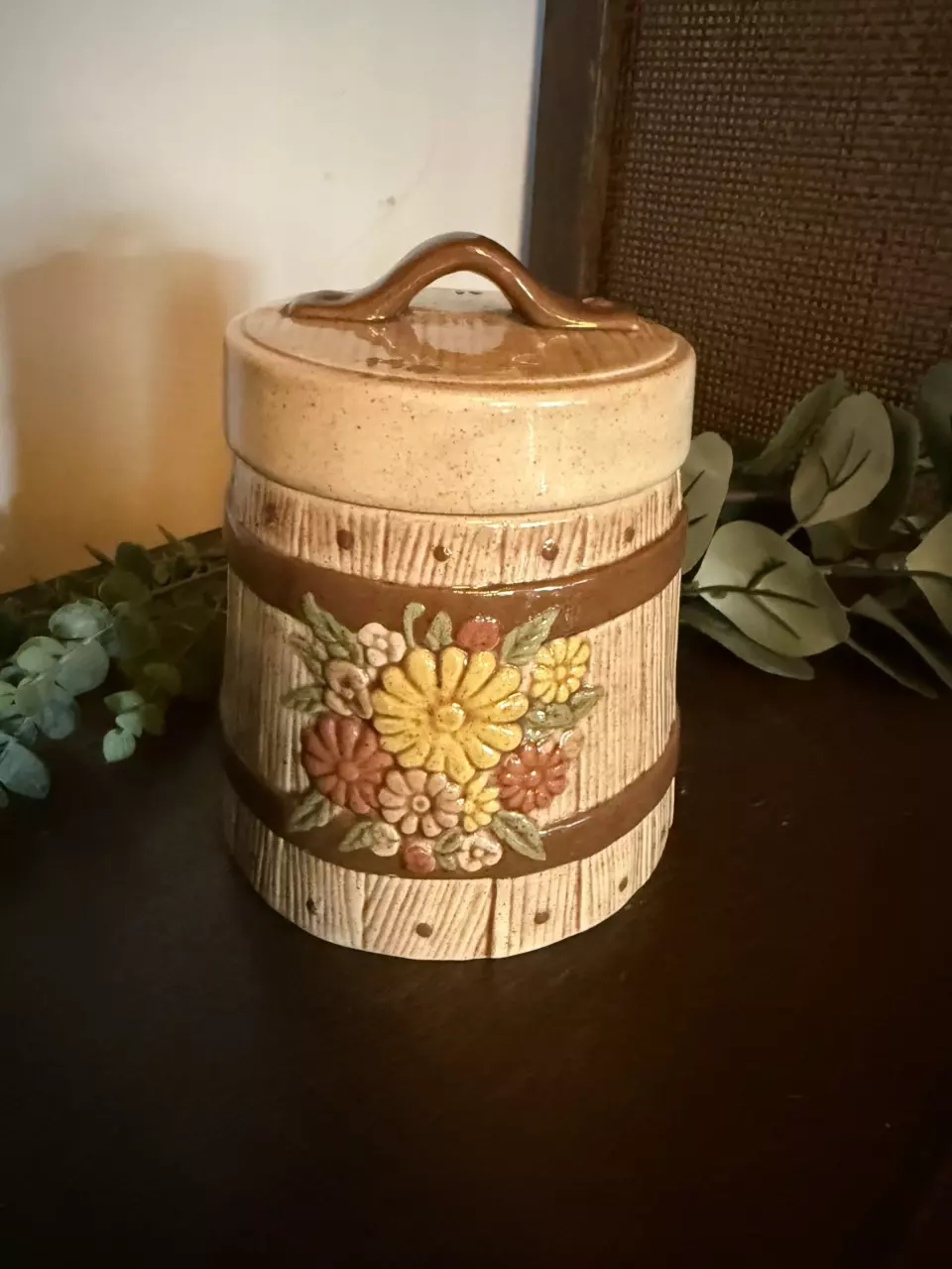 1978 Ceramic Daisy Canister thumbnail