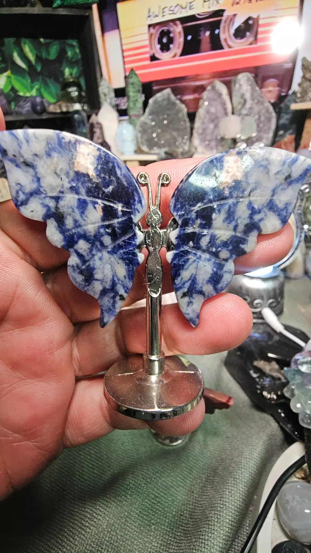 Sodalite Butterfly on stand thumbnail
