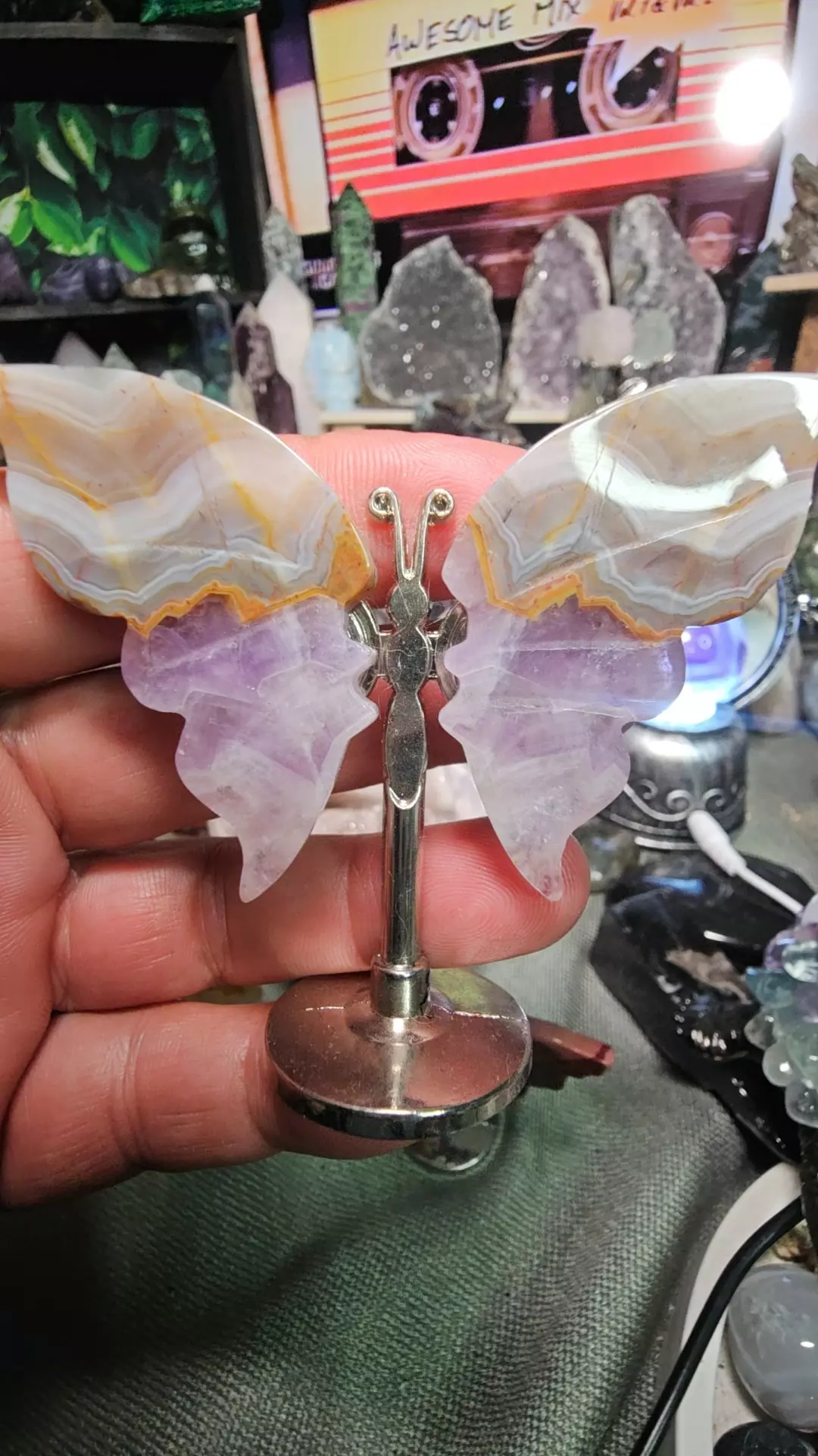 Amethyst Butterfly on a stand thumbnail