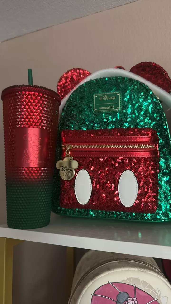 Mickey Mouse Sequin Christmas w/ Exclusive Starbucks Tumbler thumbnail
