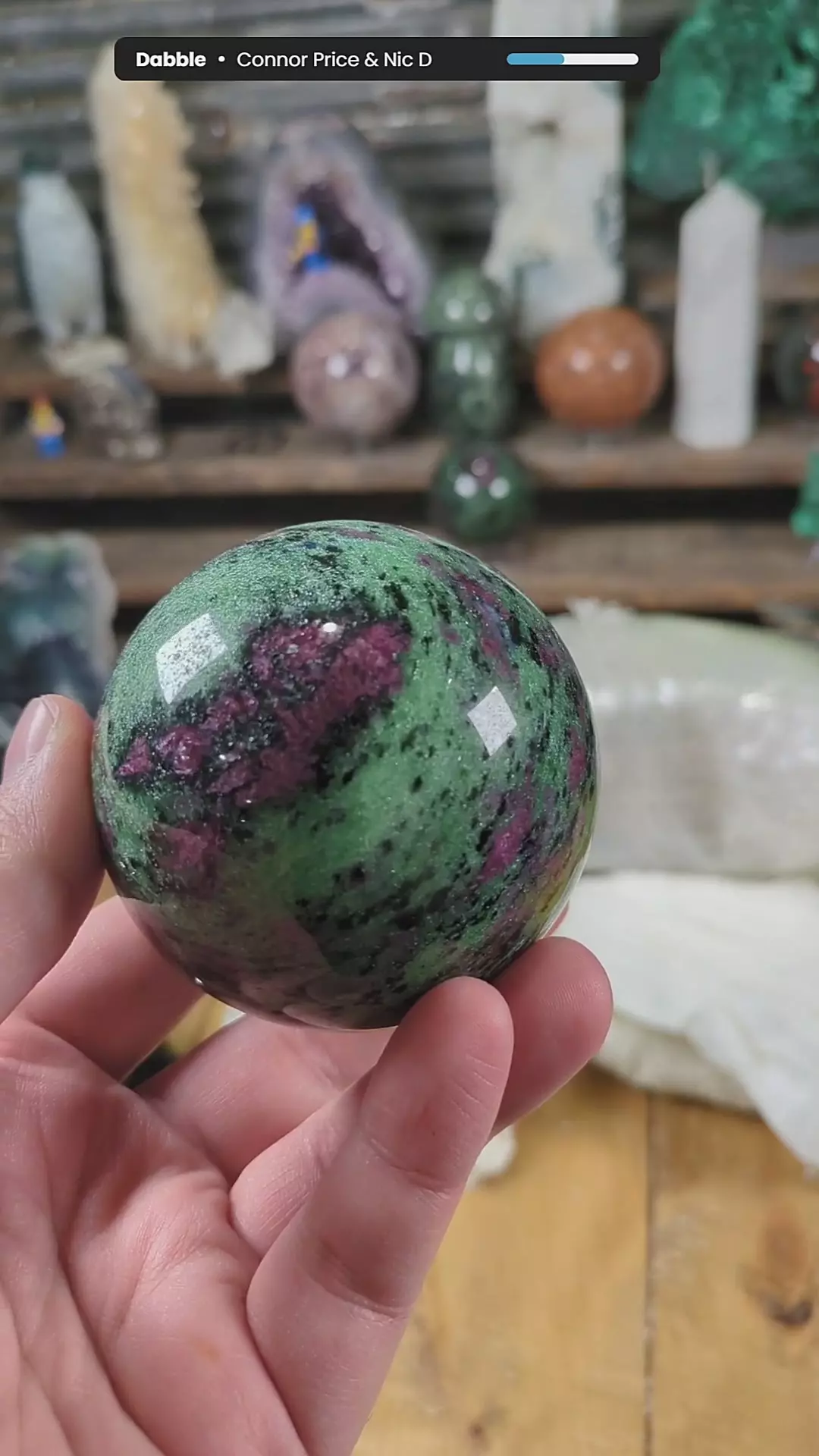 Ruby (UV) Zoisite Sphere ~1.59 Pounds thumbnail