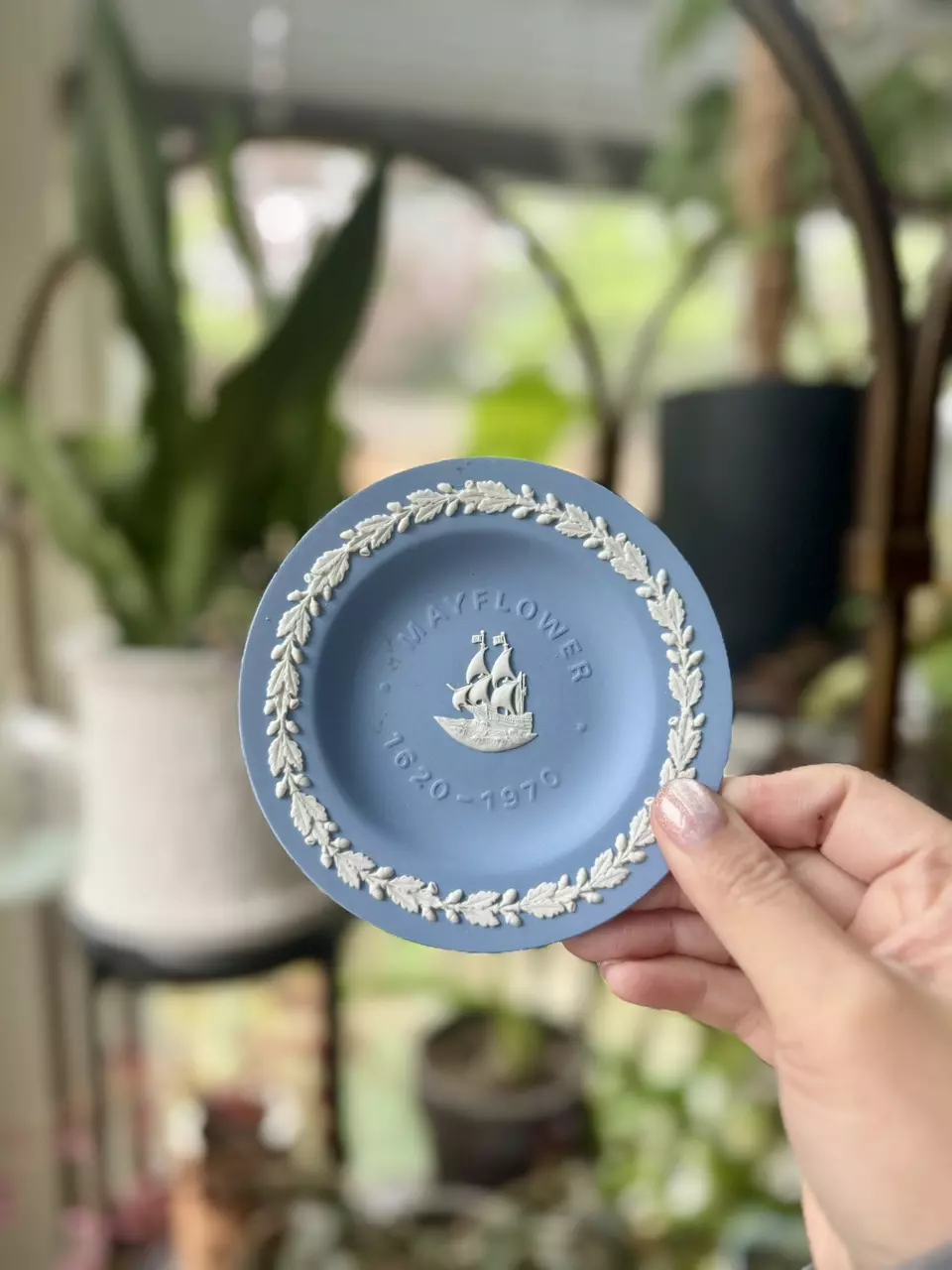 Wedgwood Jasperware Mayflower trinket dish thumbnail