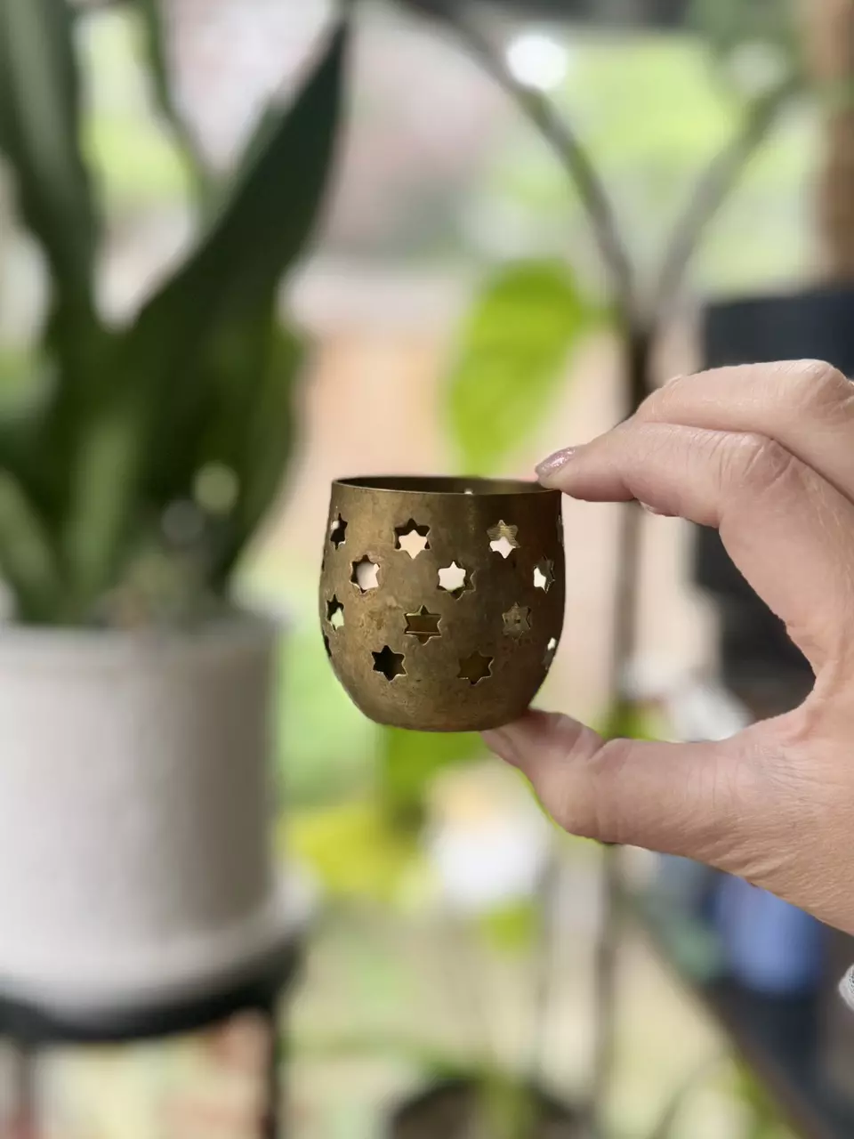 Brass tealight holder thumbnail