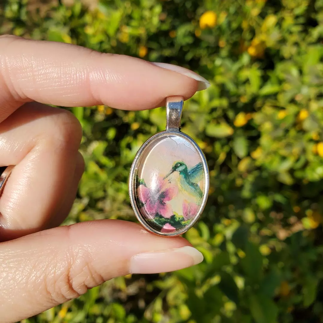 Hummingbird and Hibiscus  thumbnail