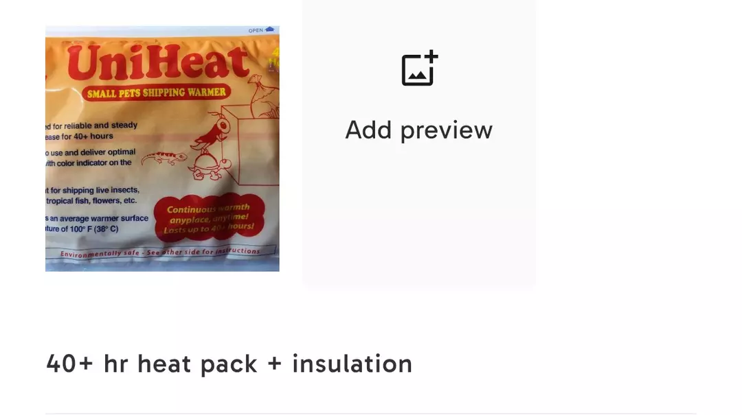 40-hour heat pack with insulation thumbnail