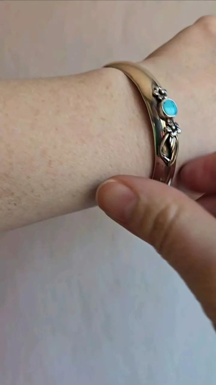 Designer 80's Turquoise Cuff thumbnail