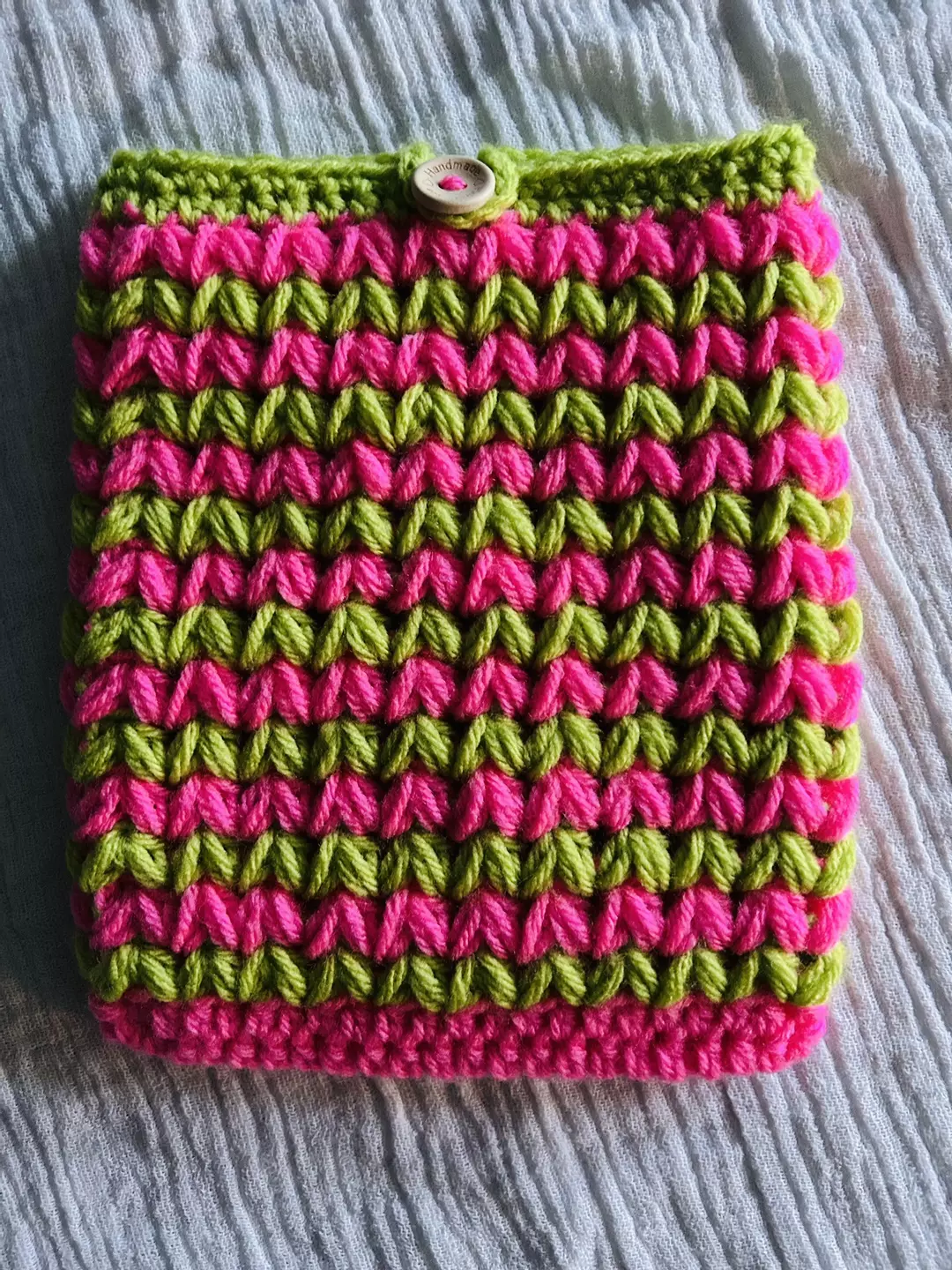 Book sleeve - lime/hot pink thumbnail
