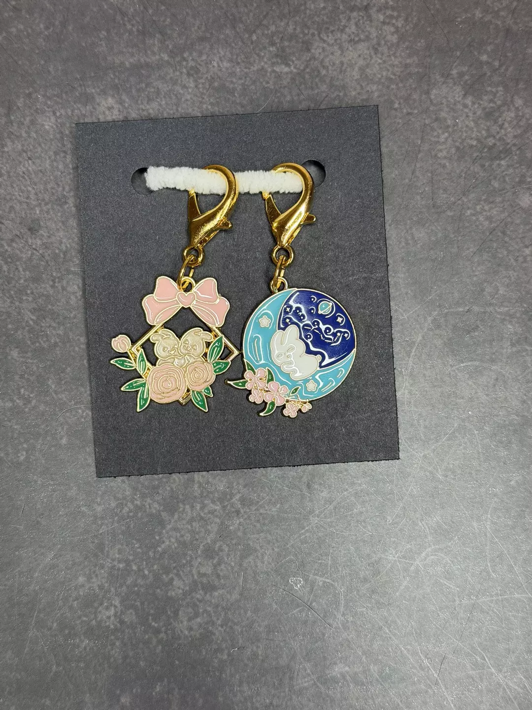 Bunny/Flowers large stitch marker set of 2-#1 thumbnail