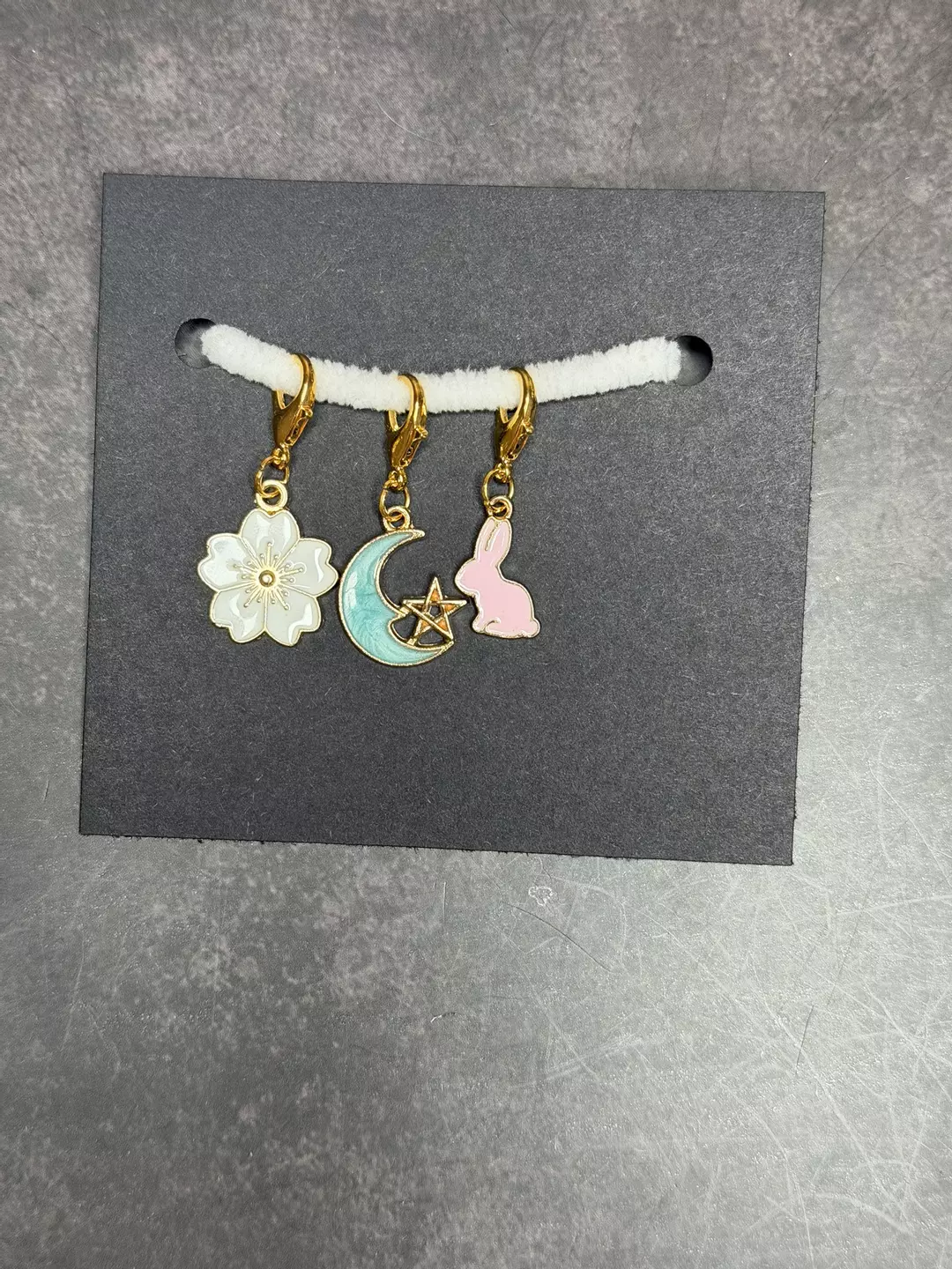 Bunny/Moon stitch marker set of 3-#2 thumbnail