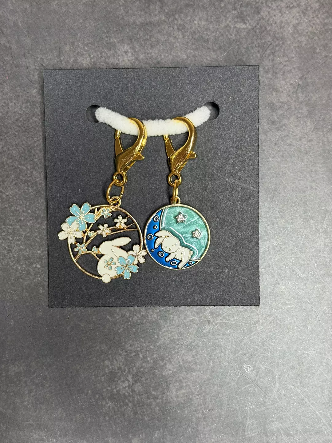 Bunny/Flowers large stitch marker set of 2-#2 thumbnail