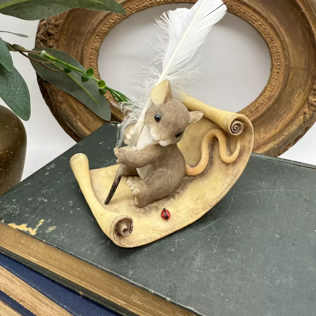 Charming Tails Fitz and Floyd Mouse Figurine "Write Time For a Friend“ 89/298 thumbnail