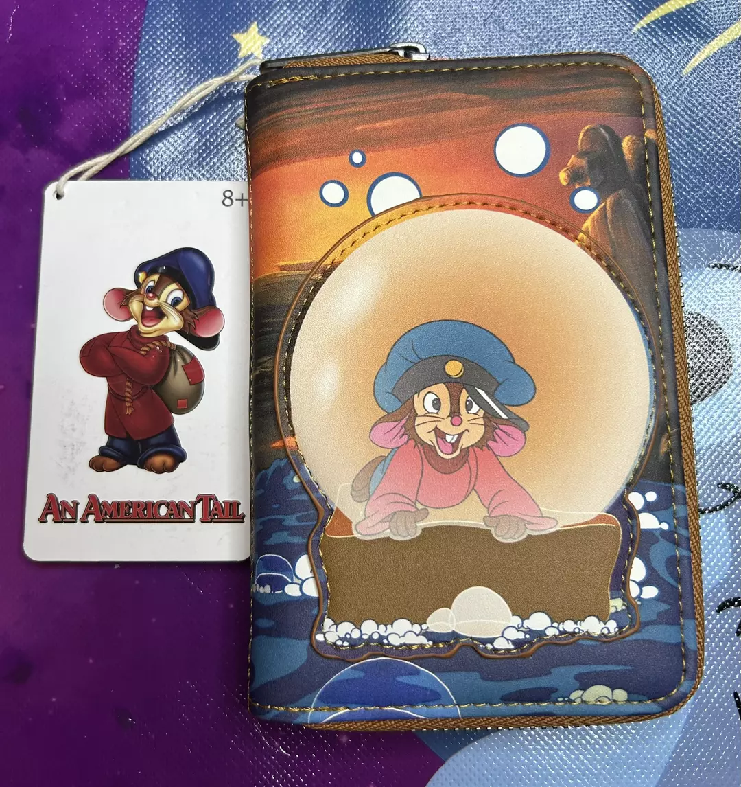 Loungefly An American Tail Fievel Bubbles ZIP AROUND WALLET NWT thumbnail