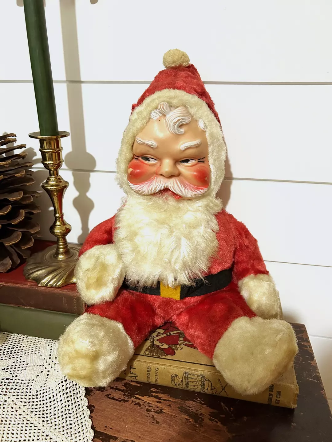 Rushton style not original stuffed Santa rubber face doll thumbnail