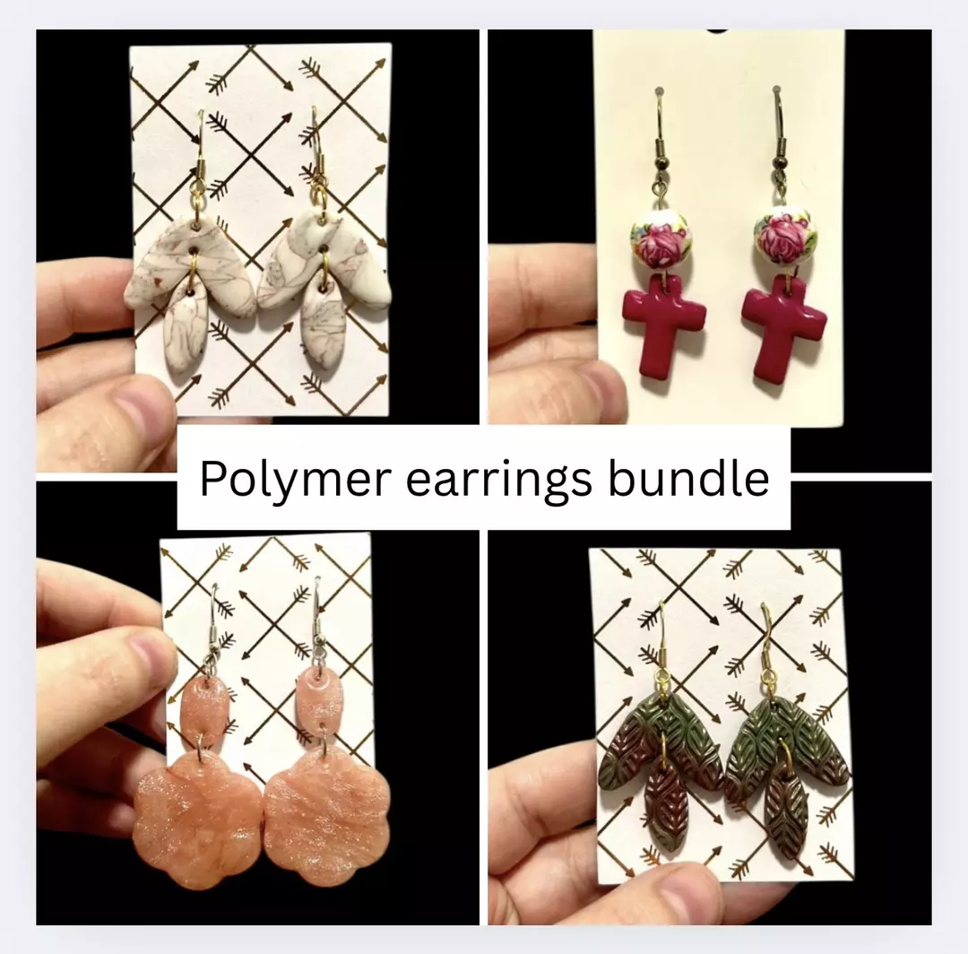 Polymer earrings bundle (4 total) thumbnail