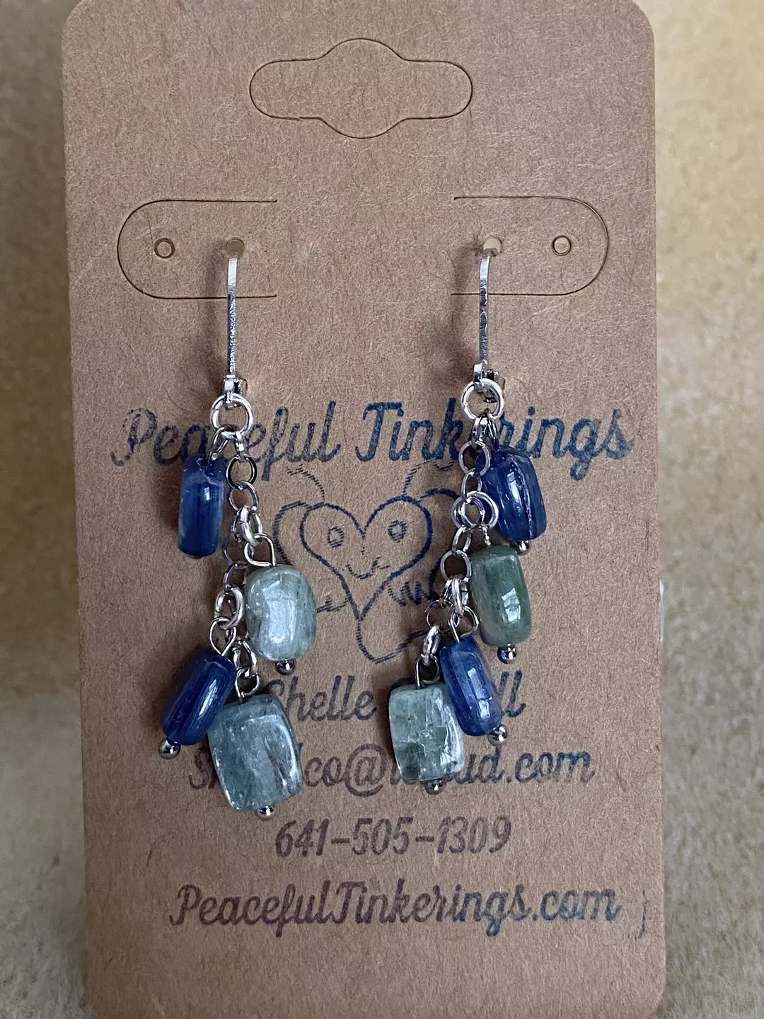 Green and Blue Kyanite Earrings thumbnail