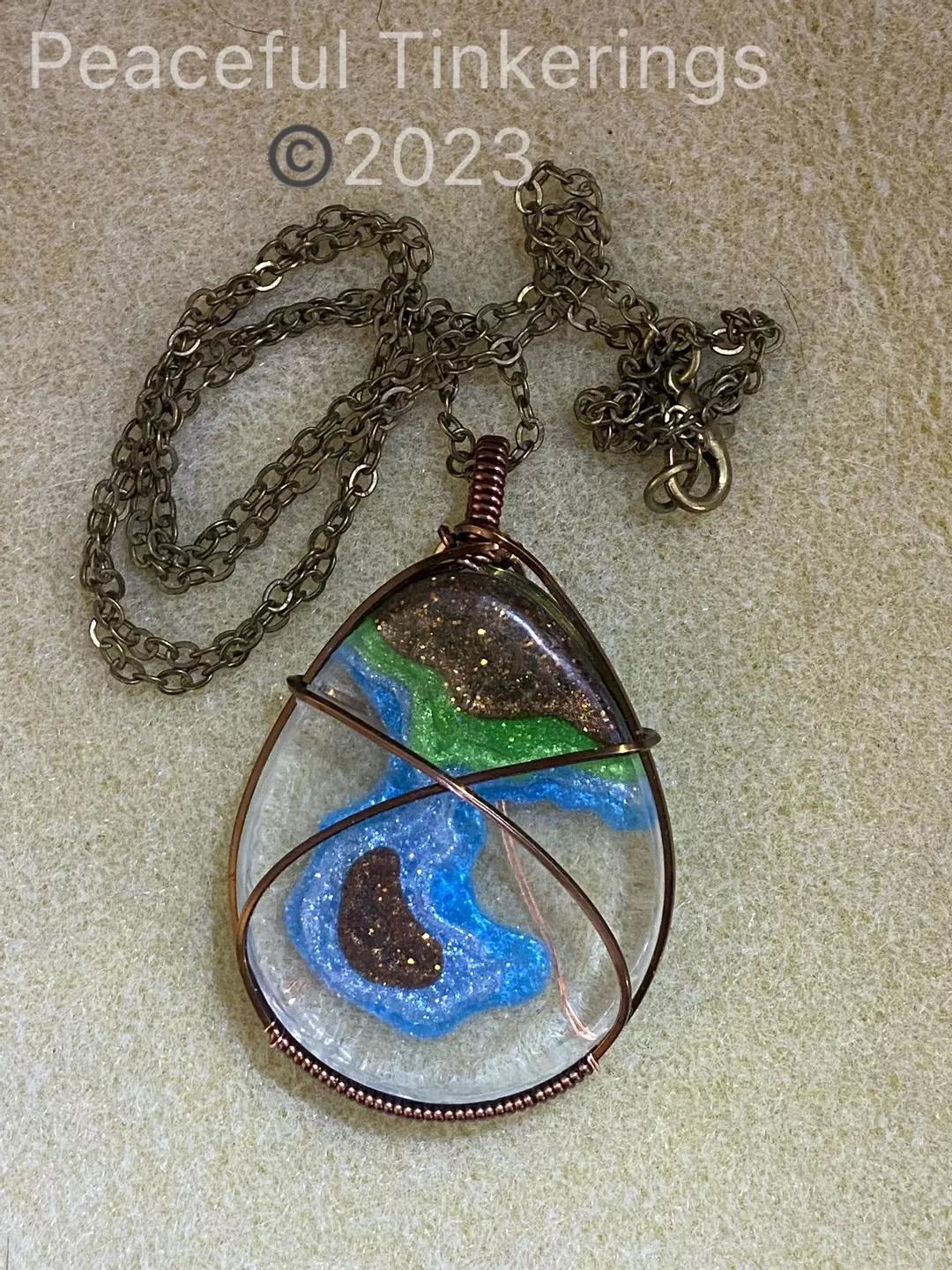 Handmade Resin Cab Necklace thumbnail