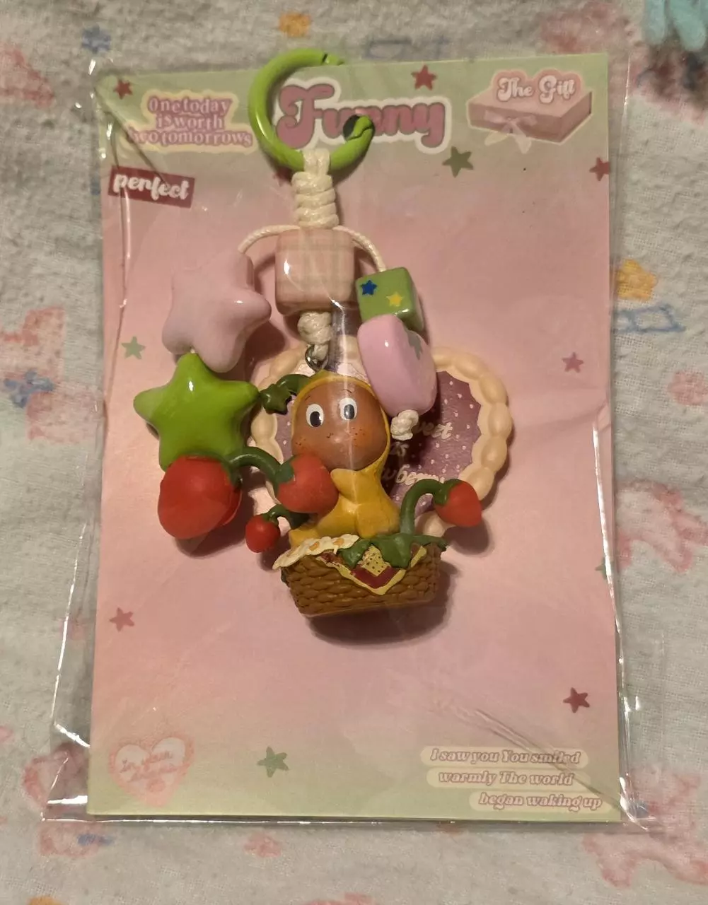 Twinkle Twinkle Keychain or cellphone charm- Strawberry thumbnail