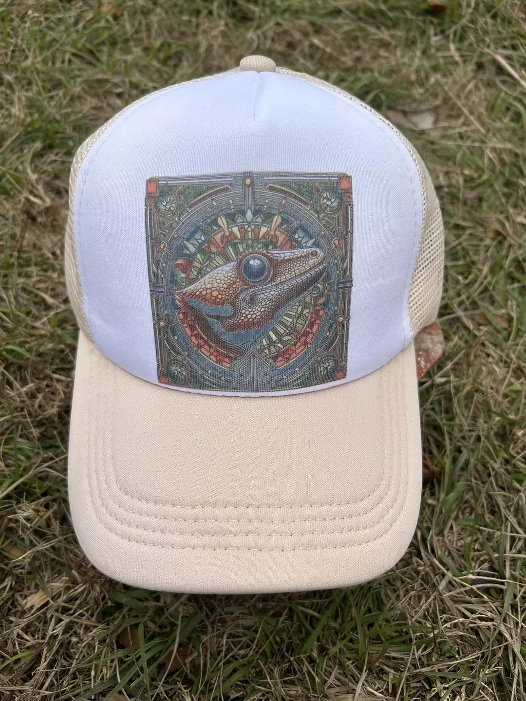 Stained glass trucker hat thumbnail