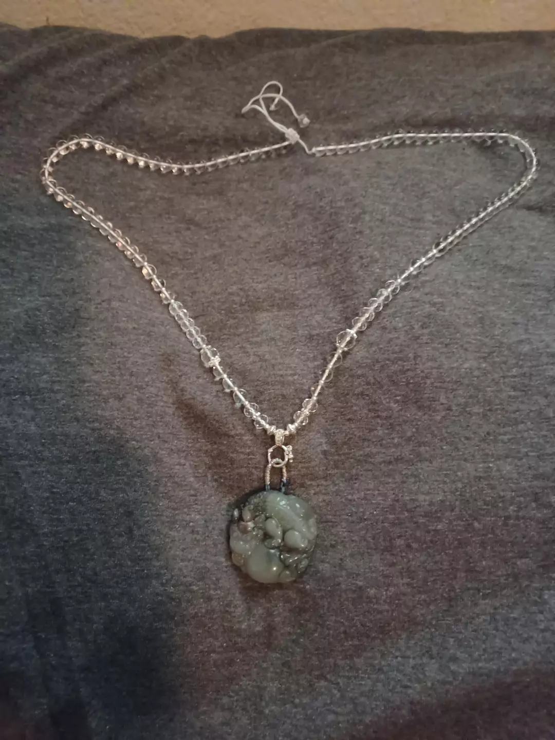 Quartz Crystal and Glass w/detachable Pedent (you choose) thumbnail