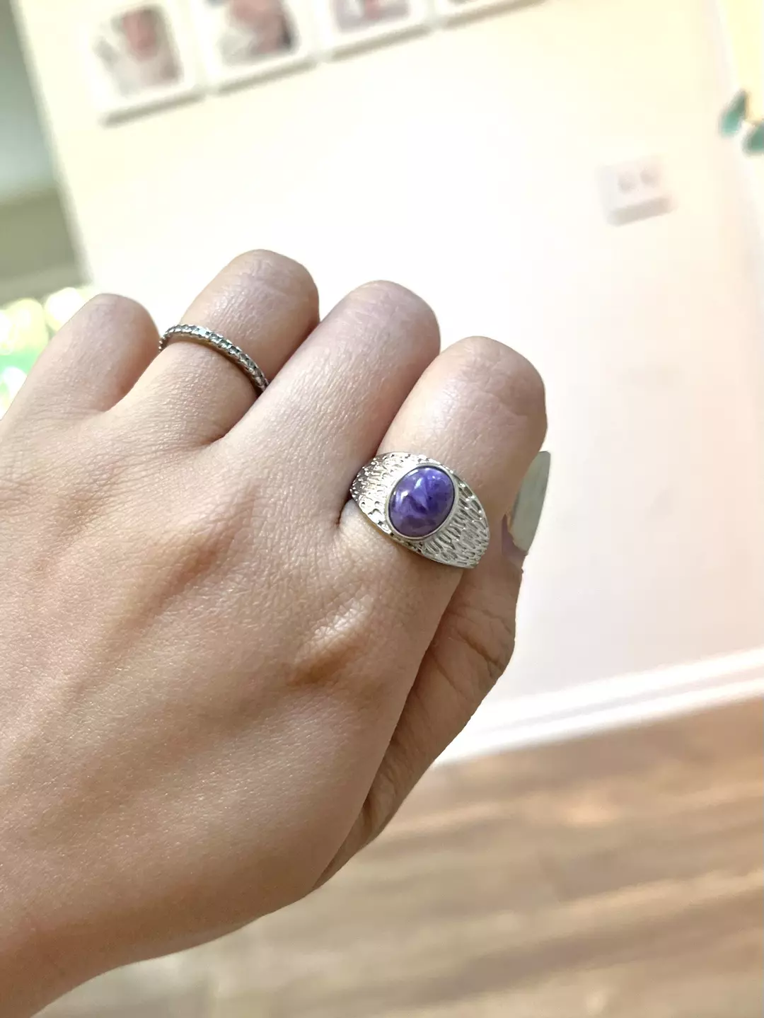 Charoite Adjustable Plated Ring B was $14 thumbnail