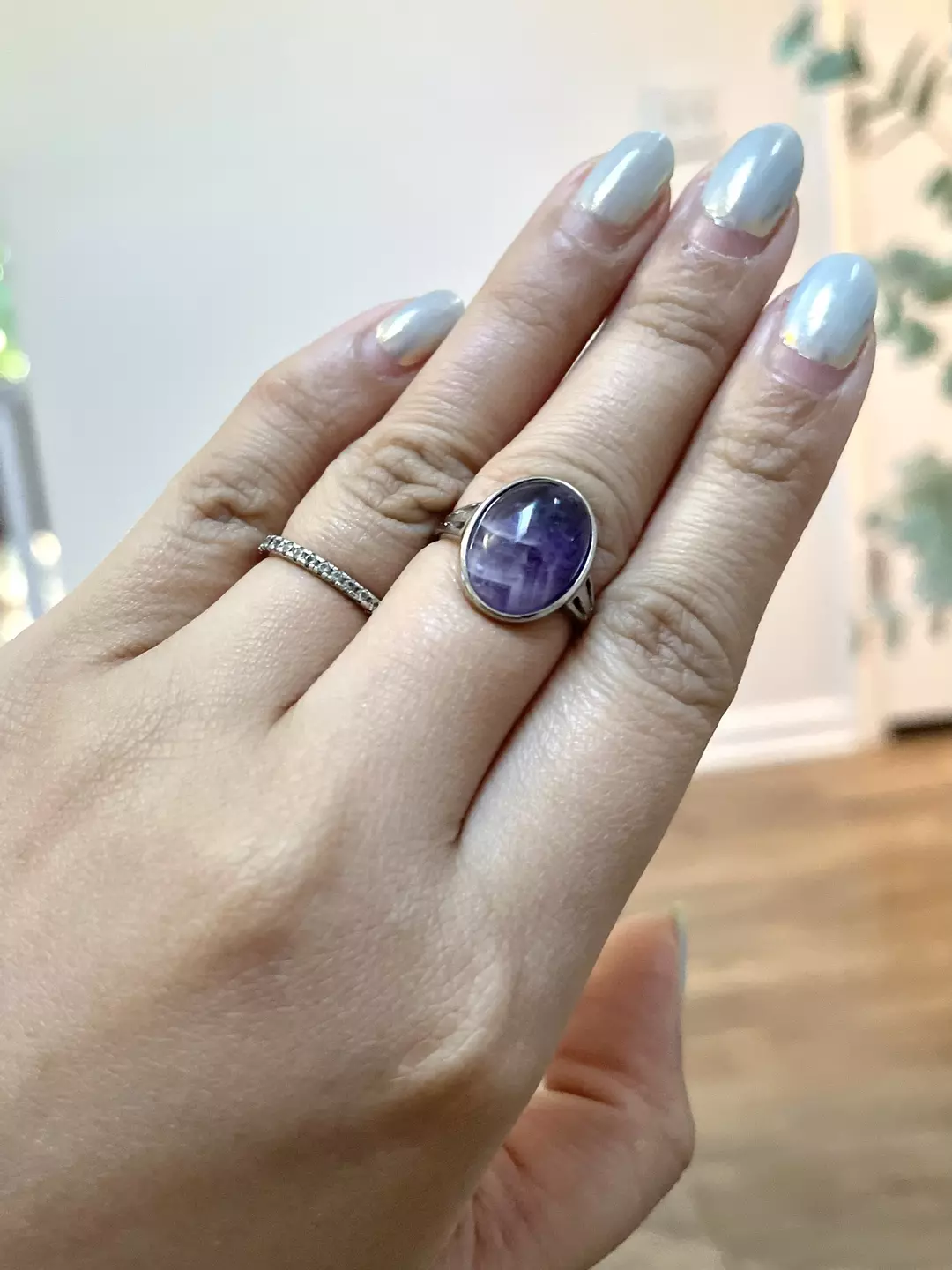 Dream Amethyst Silver Plated Adjustable Ring was $14 thumbnail