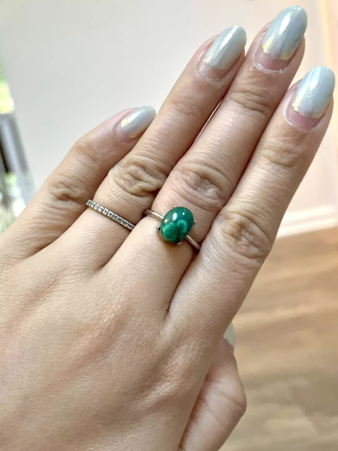 Malachite Adjustable Plated Ring was $14 thumbnail