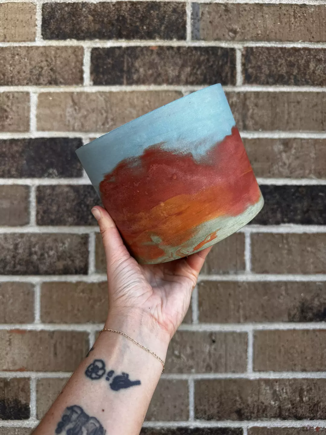 Rainbow planter! With drainage hole thumbnail