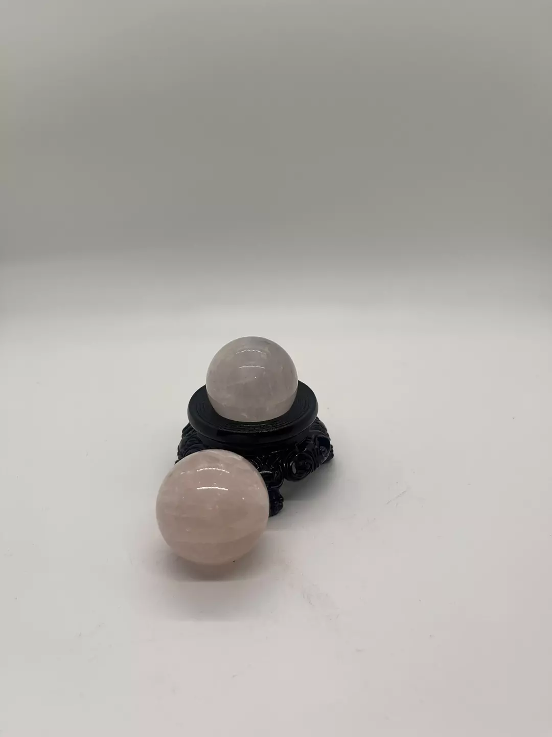 Smaller rose quartz spheres thumbnail