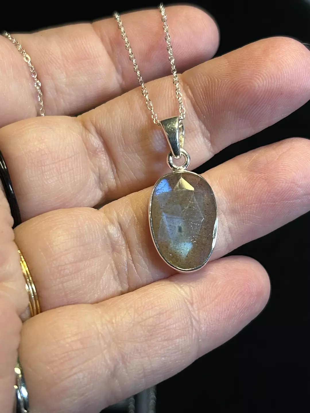 Labradorite Faceted Sterling Pendant thumbnail
