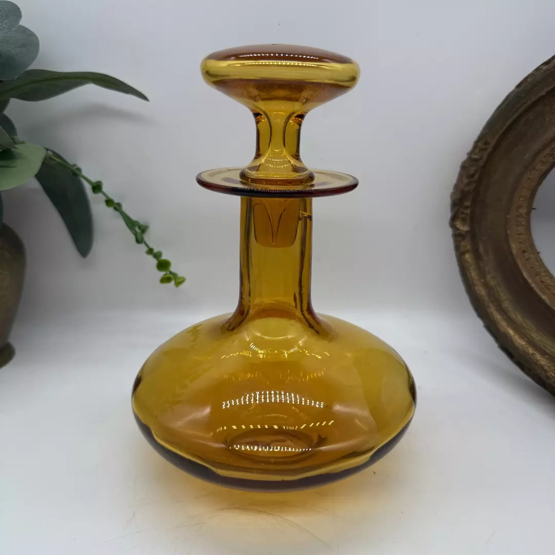 Amber MCM Rainbow Glass Decanter with Stopper thumbnail