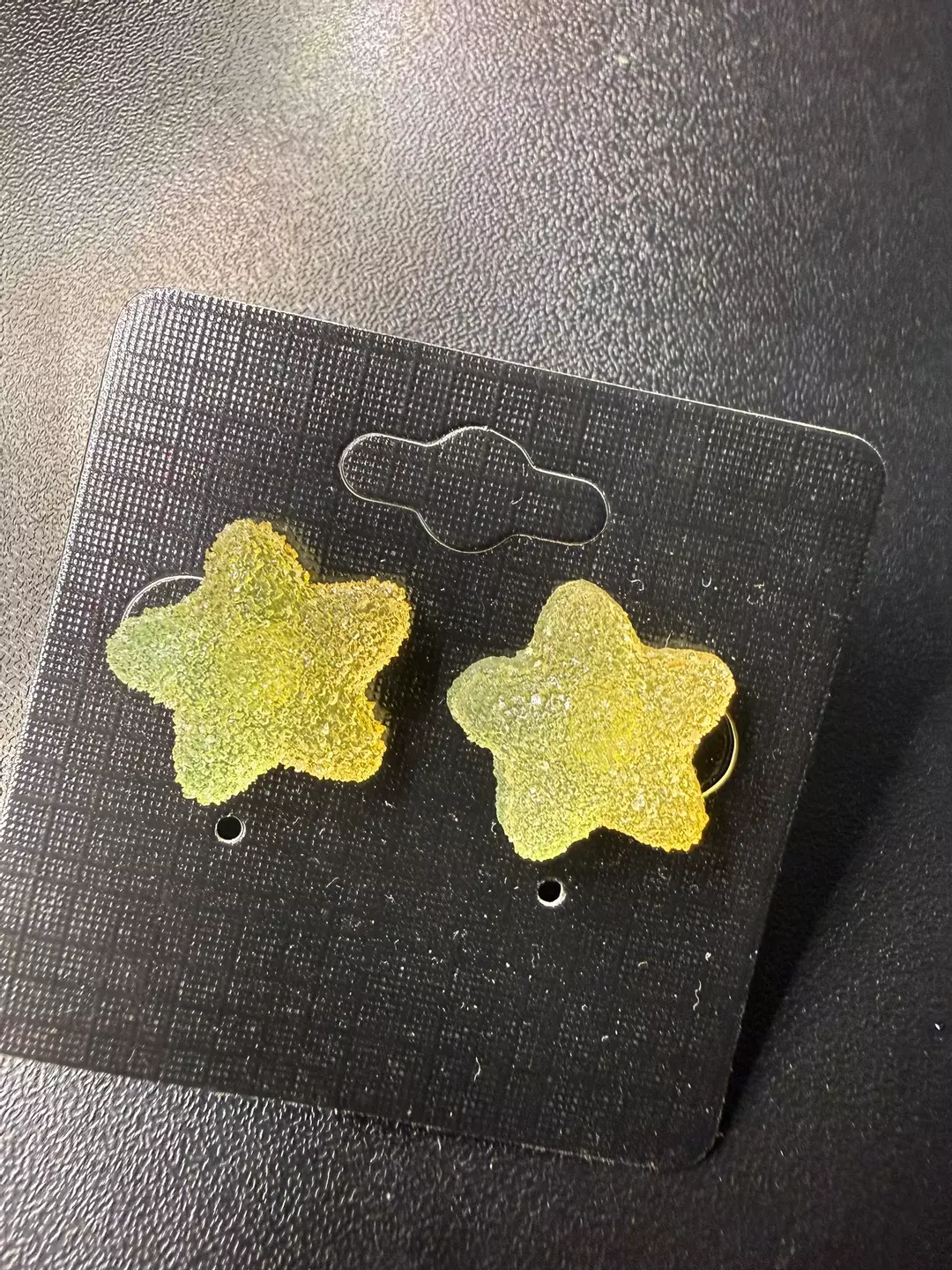 Gummy Star Yellow/Green Earrings  thumbnail