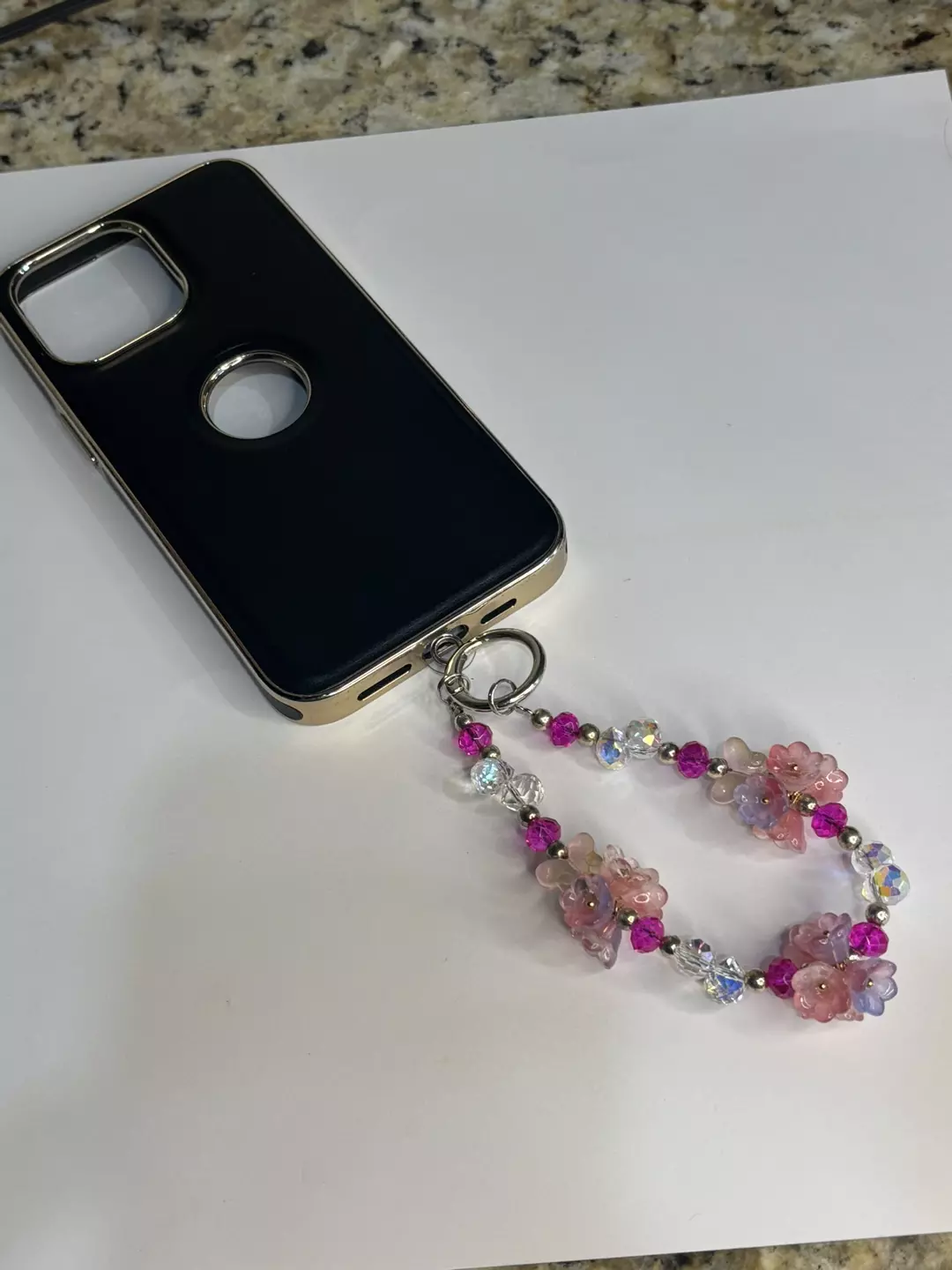 Phone chain wristlet (case not included but compatible with android and iPhone cases) thumbnail