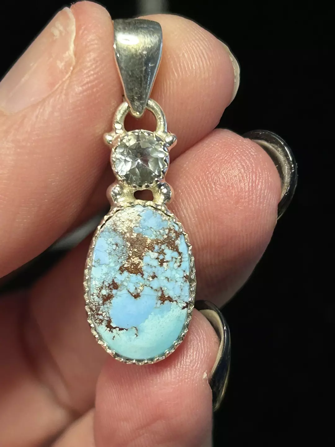 Turquoise and Sterling Pendant thumbnail
