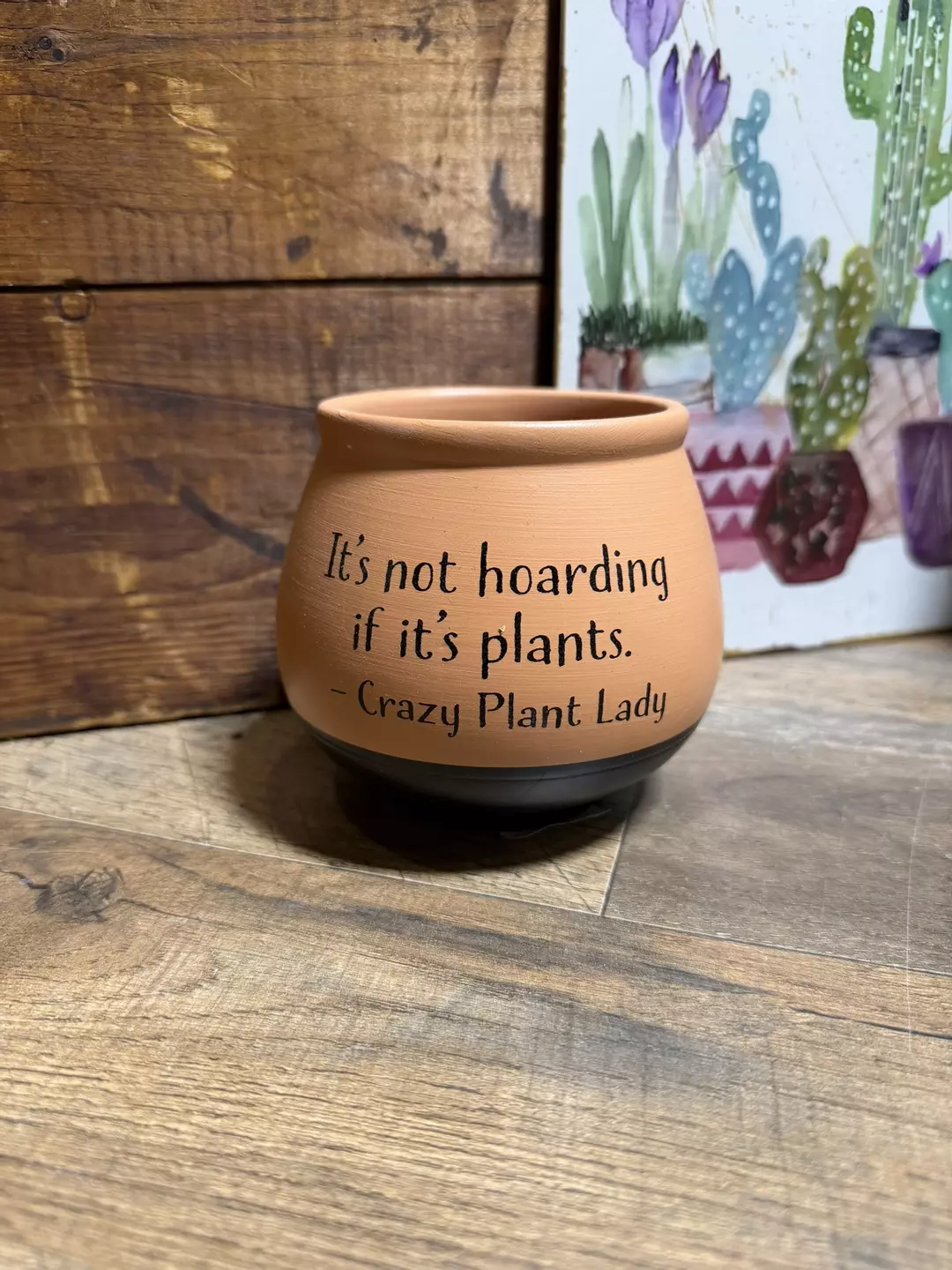 4” CERAMIC “it’s not hoarding” BEAUTY POT thumbnail