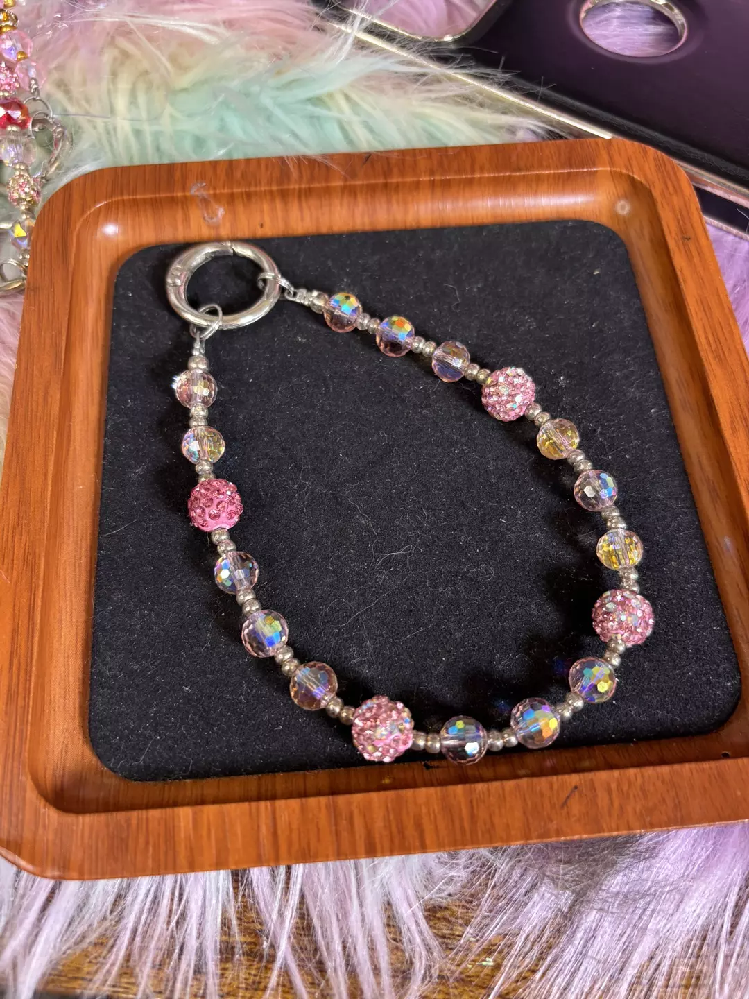 Vday inspired phone chain wristlet  thumbnail