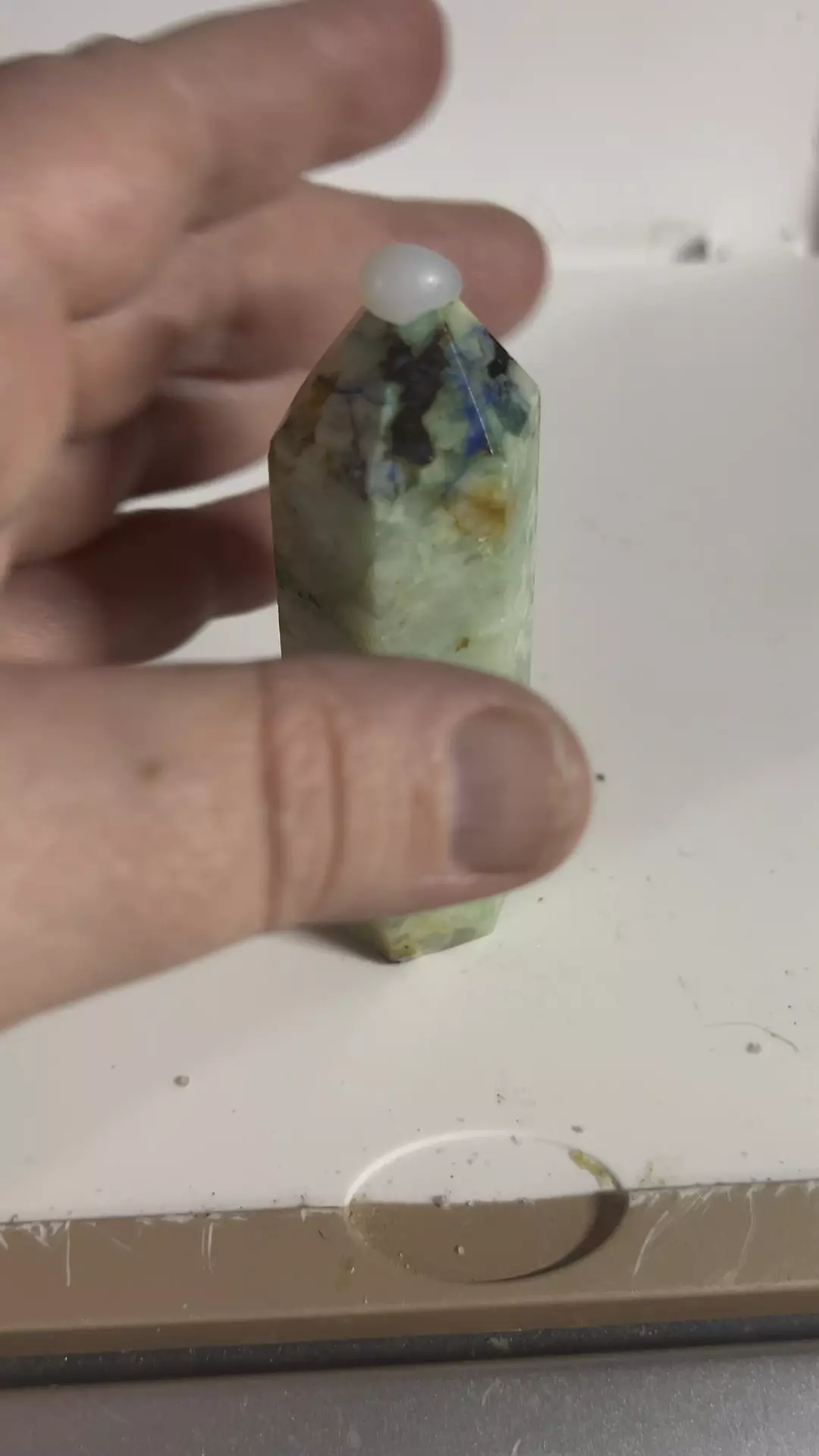 Beautiful 2.9 oz chrysocolla and  azurite tower  price today thumbnail