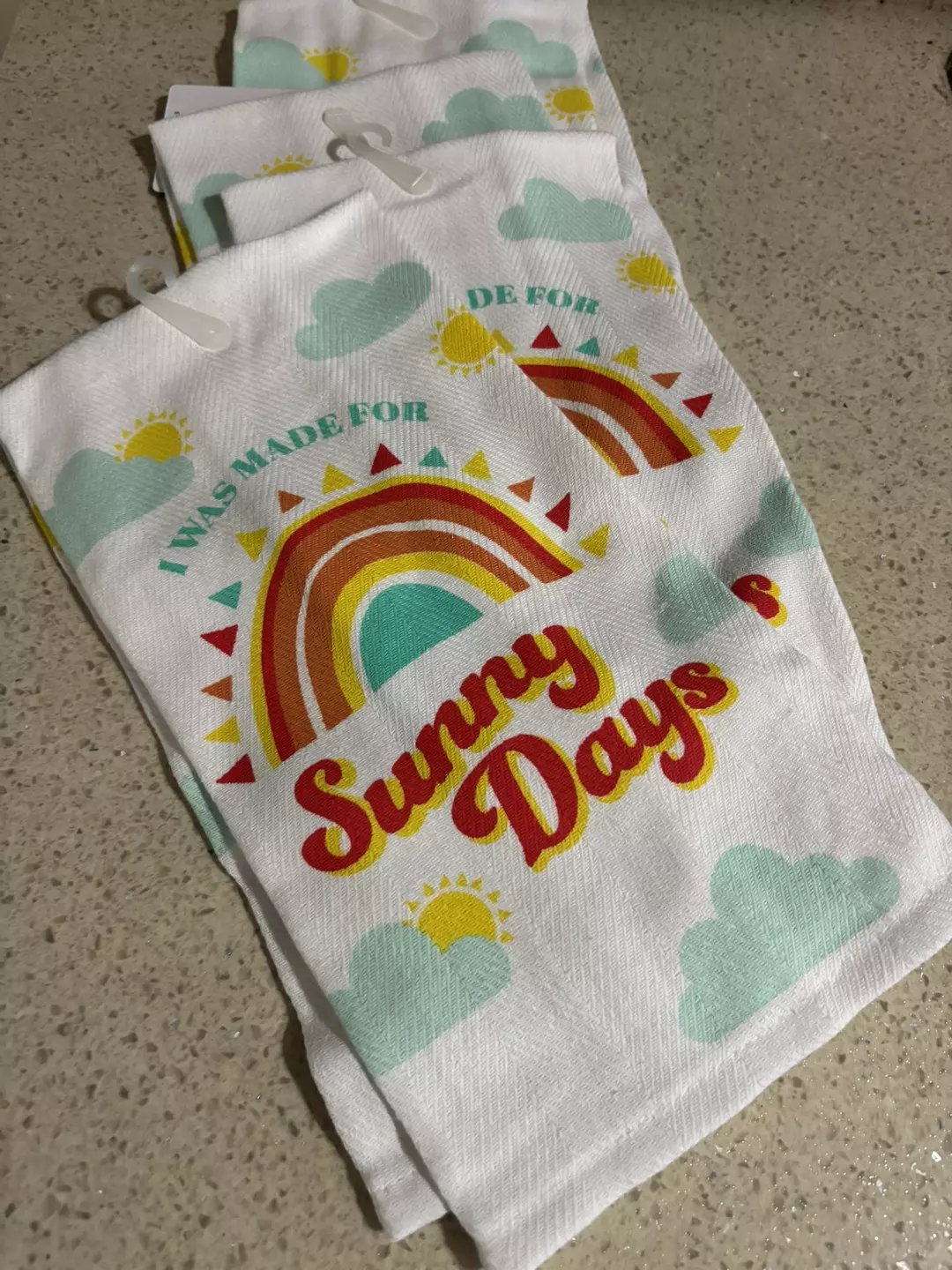 I was made for sunny days kitchen towel  thumbnail