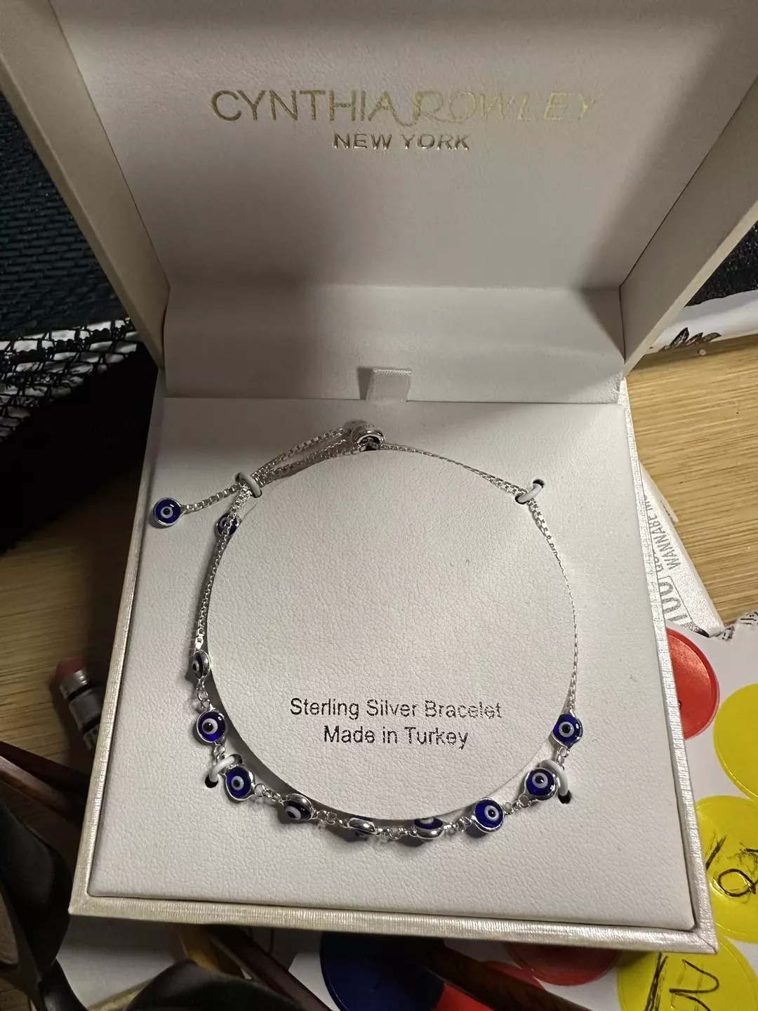 Cynthia Rowley Sterling Silver Multi Evil Eye Bracelet thumbnail