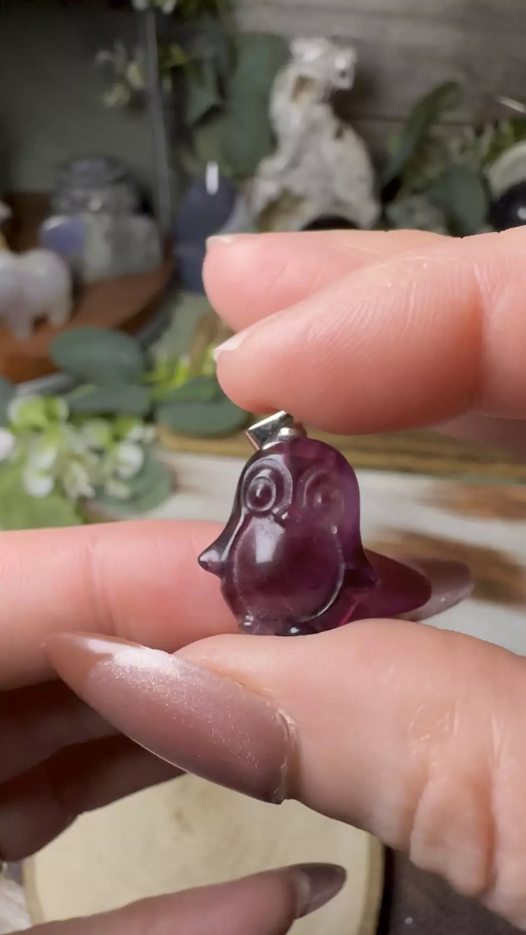 Mini Fluorite Penguin Pendant #10 thumbnail